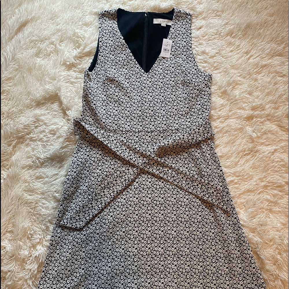 LOFT Mini front tie dress